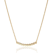 Load image into Gallery viewer, Emma Minimalistic Thin Zircon Bar Necklace Gold
