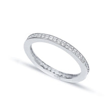 Load image into Gallery viewer, esin micro pave cubic zirconia 925 Sterling Silver ring sustainable
