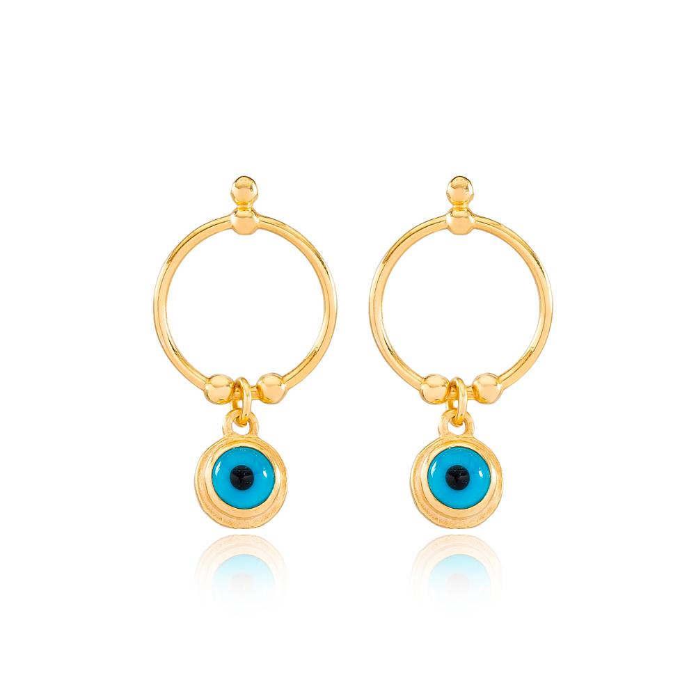 Eva Minimalistic Circle Evil Eye Earring