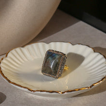 Load image into Gallery viewer, Sunset Labradorite Adjustable Ring
