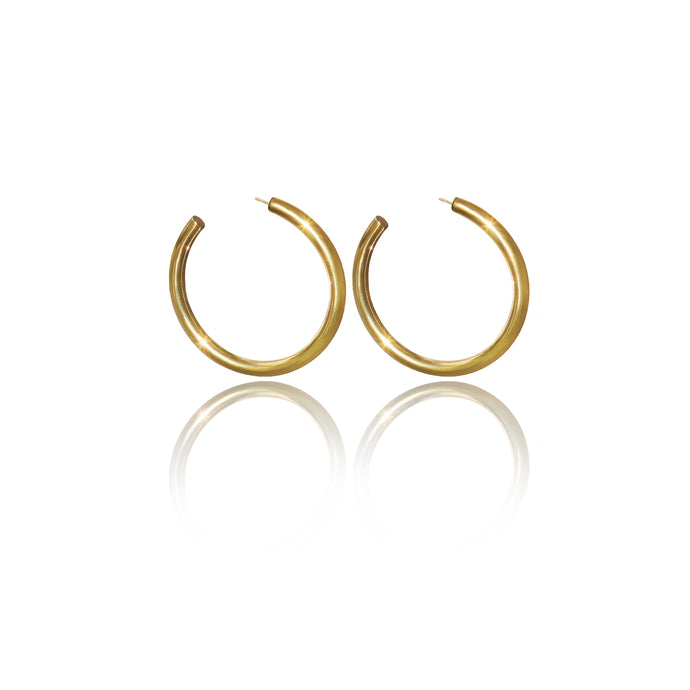 Ipek Chunky Ø50 mm Hoop Earring 16k Gold Vermeil