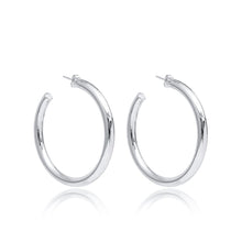 Load image into Gallery viewer, Ipek Chunky Ø50 mm Hoop Earring Silver
