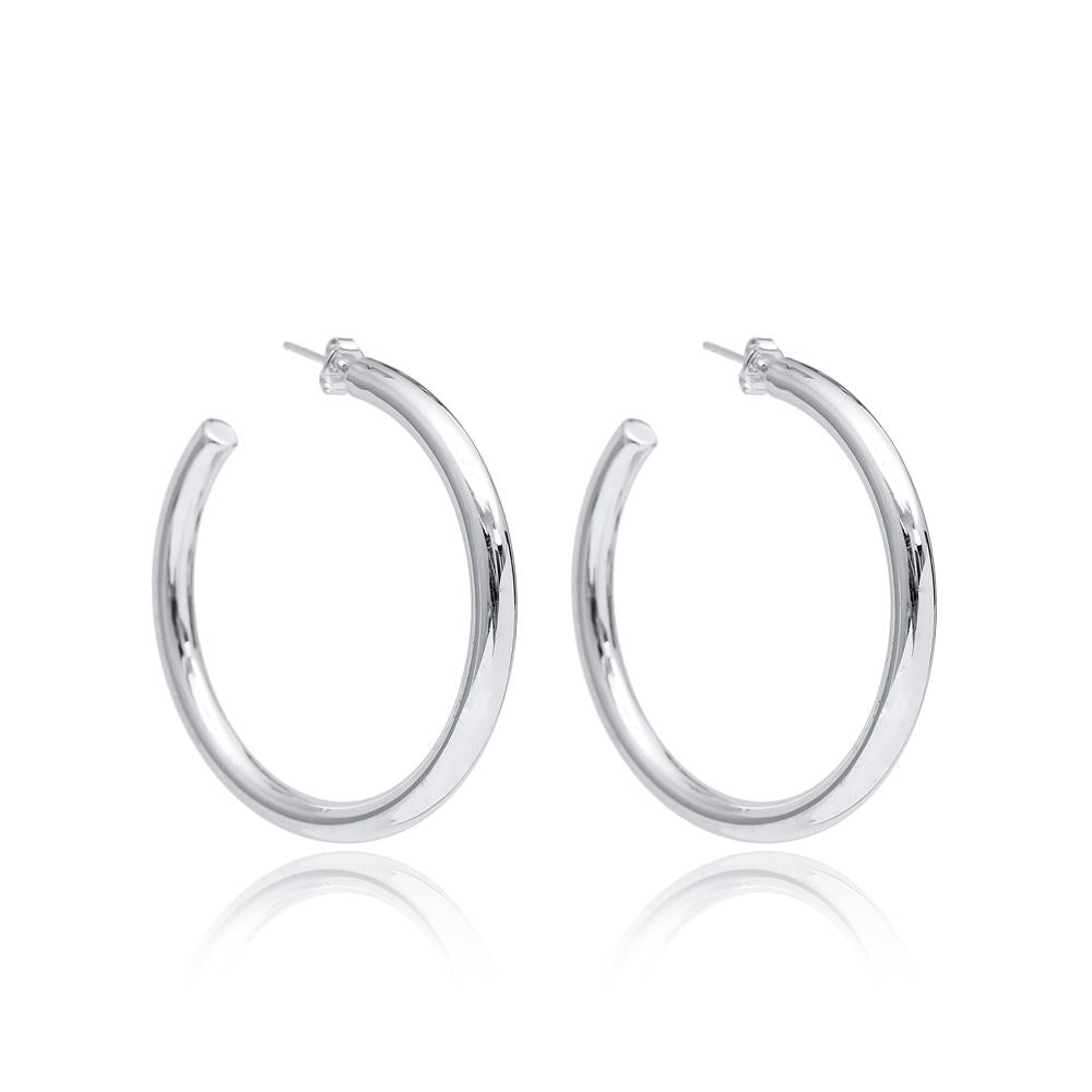 Ipek Chunky Ø50 mm Hoop Earring Silver