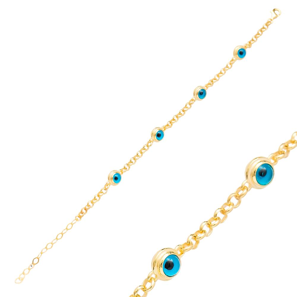 Isla Chunky Evil Eye Bracelet Gold