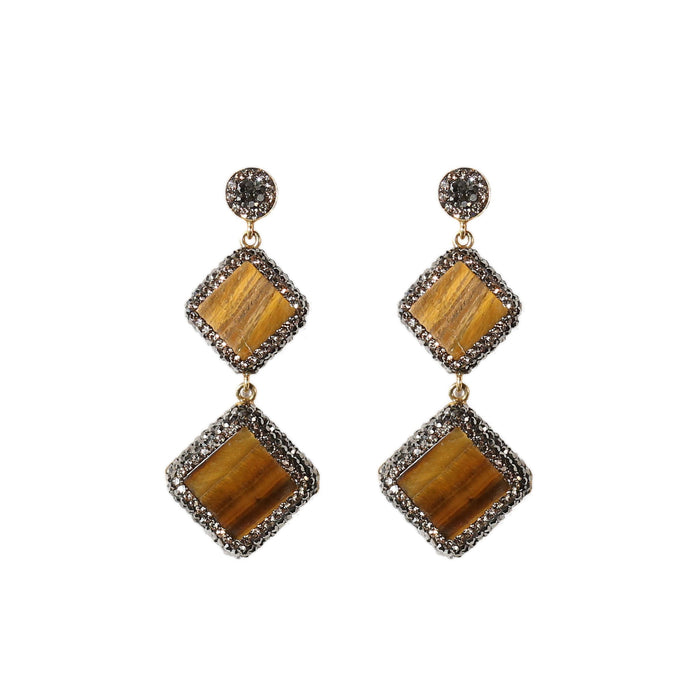 Manuka Tigers Eye Double Dangle