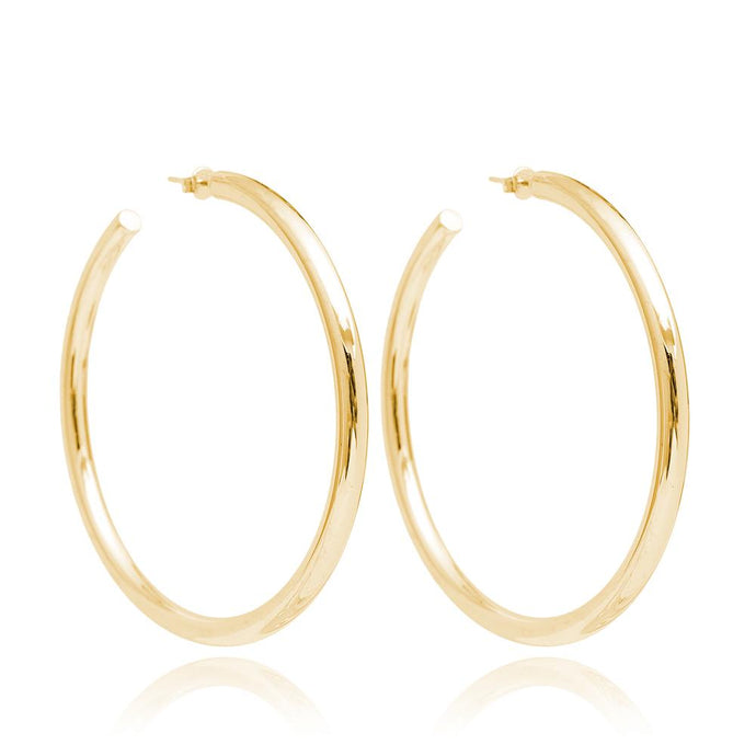 Mila Chunky Ø70 mm Hoop Earring 16k Gold Vermeil