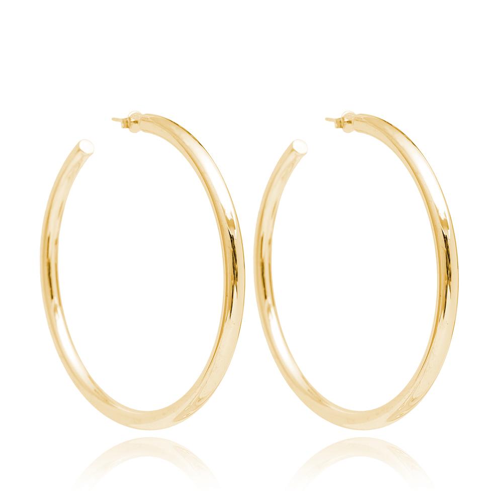 Mila Chunky Ø70 mm Hoop Earring 16k Gold Vermeil