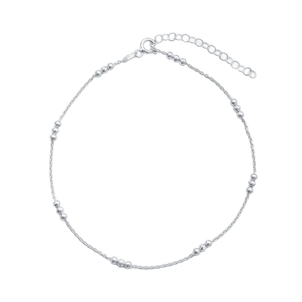 Olivia Minimalist Zirconia Anklet Silver