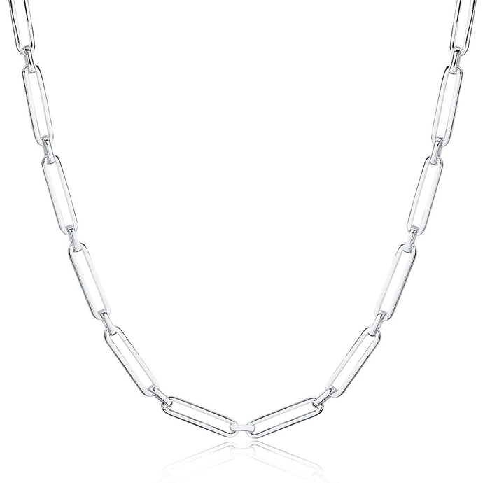 Opal Charm Chain Silver Necklace