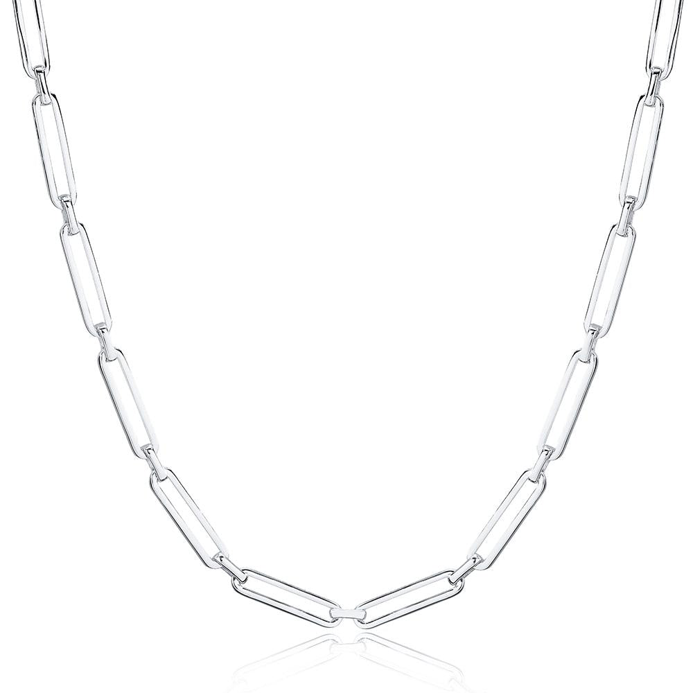 Opal Charm Chain Silver Necklace