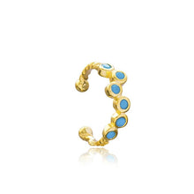 Load image into Gallery viewer, Venus Adjustable Ear Cuff With Turquoise Detailing
