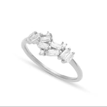 Load image into Gallery viewer, Willow Baguette Cubic Zirconia Ring
