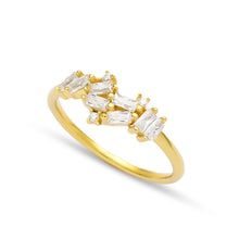 Load image into Gallery viewer, Willow Baguette Cubic Zirconia Ring
