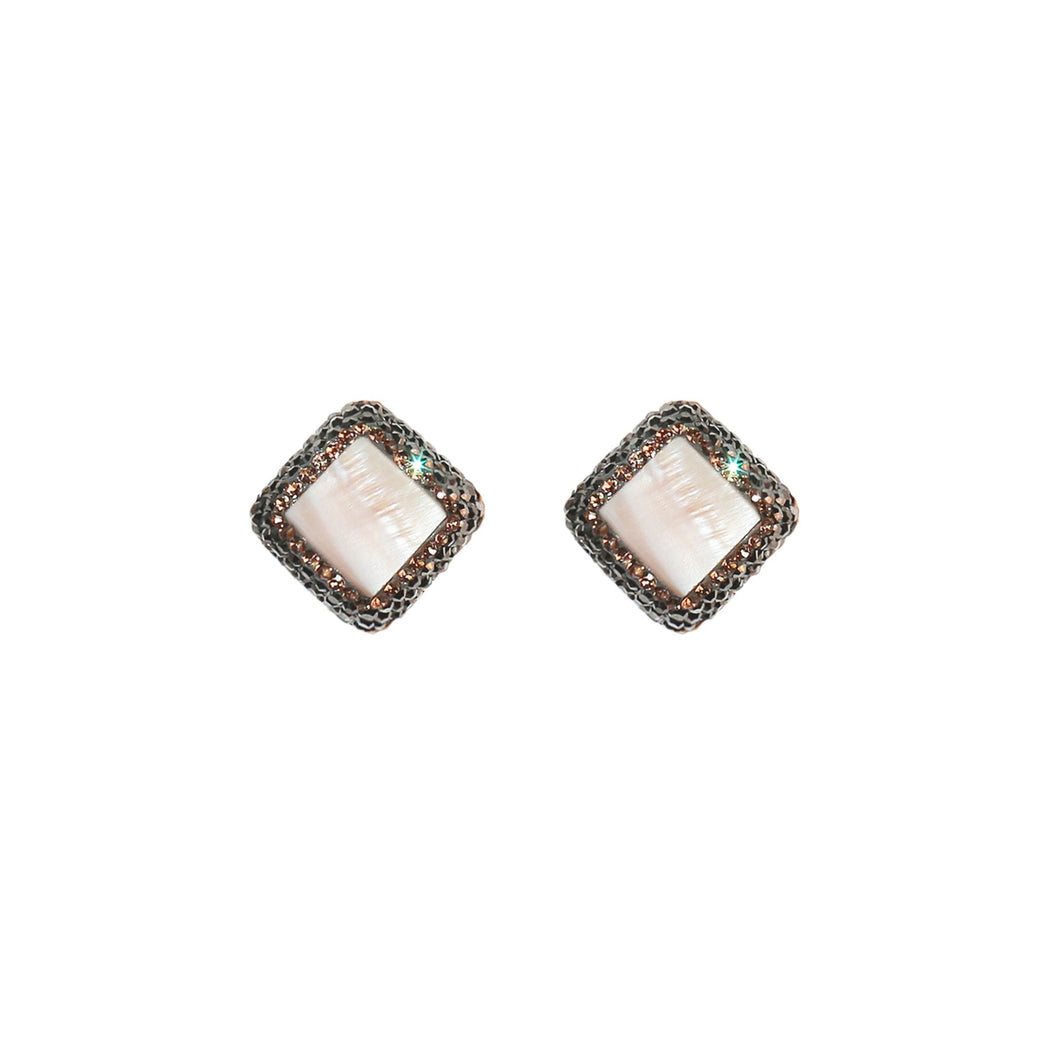 Dusk Mother of Pearl Stud Earrings